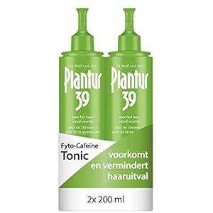Plantur 39 Cafeïne Tonic voorkomt en vermindert haaruitval 2x 200ml | Unieke galenische formule ondersteunt haargroei