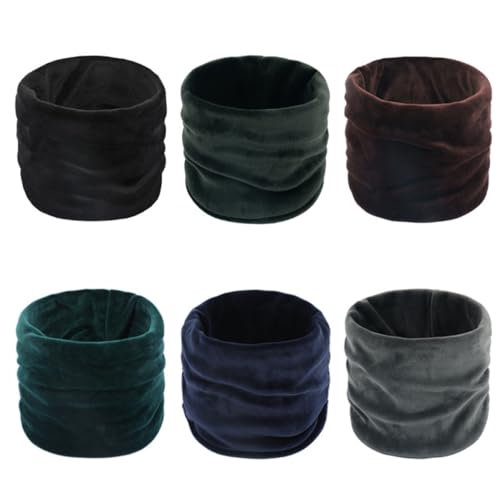 FOMIYES Winter Outdoor Scarf for Men and Women Cold Scarf Circle Collar Neck Warmer with Thick Fluffy Lining Dark Green Stylish and Comfortable for Fall and Winter Seasons