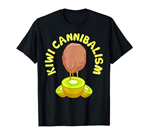 Cute & Funny Kiwi Cannibalism Pun Adorable Animal Fruit Maglietta