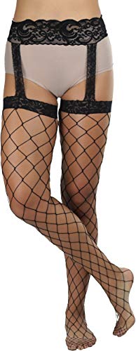 Image of ToBeInStyle Women's Attached Garter Belt Suspender Nylon Stocking Pantyhose