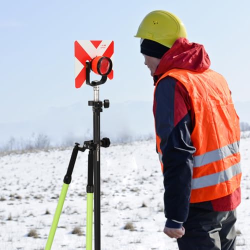 Stativ Zweibein Vermessung Daumenentriegelung, Aluminium-Stativ Zweibein für Prismenstangen, Vermessung oder GPS-Stangen der Totalstation GPS GNSS (CLS22Green)