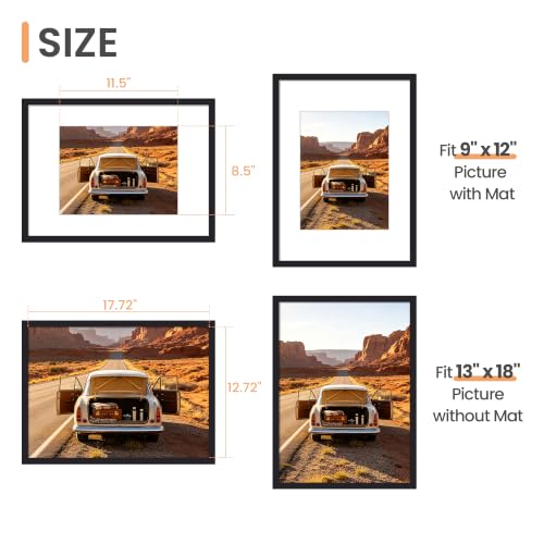 Image of upsimples 13x18 Picture Frame, Wall Decor Poster Frames, Black 1 Pack