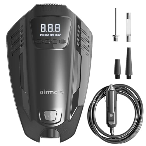 Foto de Airmoto Compresor de aire portátil MX100 - Bomba de aire de 150 PSI para neumáticos de automóvil - Compresor de aire de 12 V CC para automóvil, motocicleta, bicicleta, inflador de neumáticos portátil (imagen 2)