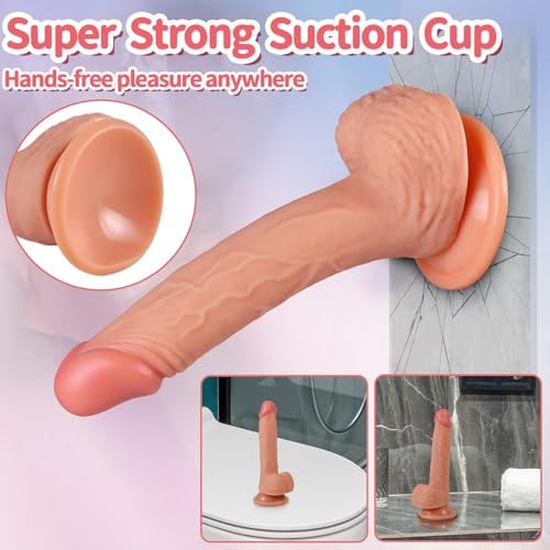 Miniatura 5 de 16,5 Cm Pene Realista Con Piel, Mini Consolador De Silicona Suave Con Potente Ventosa, Consoladors Anal Estimulador Del Punto G Para Adultos Principiantes, Mujeres Hombres Gays