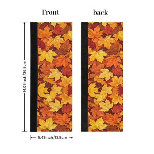 Image of Pardick Refrigerator Door Handle Covers Set of 2, Fall Maple Leaf Fridge Handle Covers Appliance Handle Covers Protector for Microwave Oven Stove Dishwasher, Keep Your Kitchen Appliance Clean