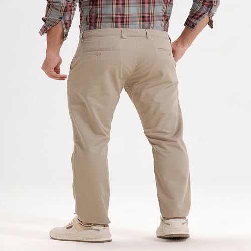 Image of BASICS Premium Cotton Stretch Formal Trousers for Men | Office Pants