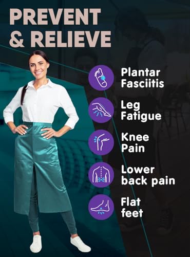 Image of CRUVHEAL Work Orthotic Insoles - Anti Fatigue Medium Arch Support Shoe Insert Men Women - Plantar Fasciitis Flat Feet - Relieve Foot Pain - Work Boot Insoles Standing All Day (Women)