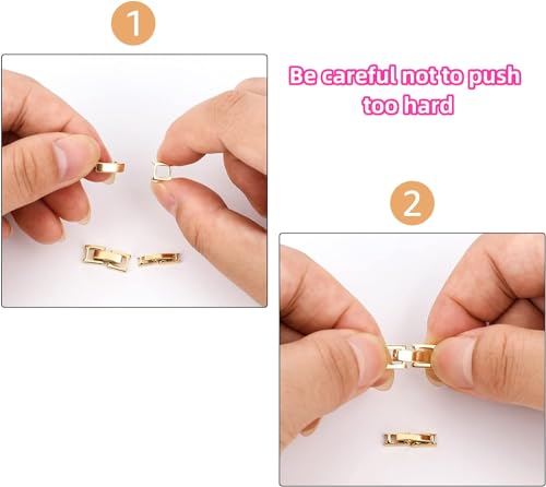 SUPERFINDINGS 20 Sets 2 Styles Brass Fold Over Clasps Necklace Bracelet Extenders Foldover Extension Long-Lasting Plated Jewelry Clasps for Jewelry Making Necklaces Bracelets DIY Crafts - Image 3