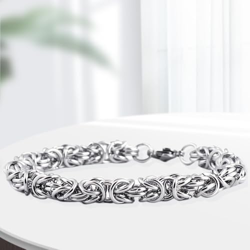 Artisan Crafted Byzantine Bracelet for Women, Hypoallergenic with Secure Clasp