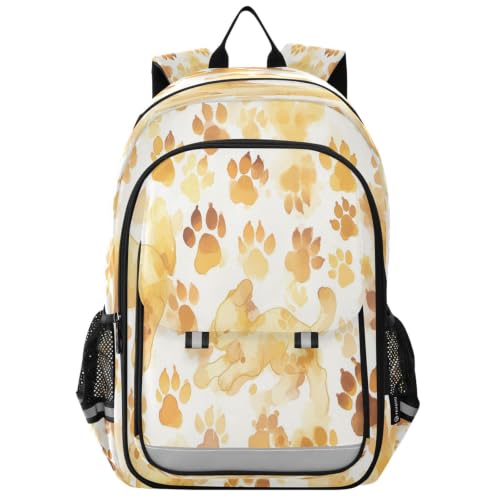 Sac à dos scolaire empreinte de patte d'animal enfants ados voyage école