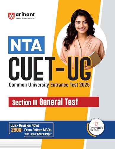 Arihant Study Guide for NTA CUET-UG 2025 Section III General Test...