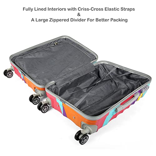 Image of Polo Class 2Pc Luggage Trolley Bag Set (24 /28 inch) - Multicolor