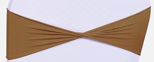 Vista 40 de MDS - Paquete de 25 bandas elásticas de elastano para silla sin hebilla, para decoración de bodas y eventos, color berenjena Berenjena,Azul