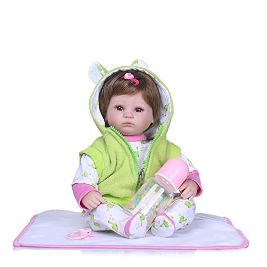 16 tum sällsynta levande nyfödda dockor som ser riktiga ut och känns riktiga, Preemie Girl Doll tillverkade av silikonliknande vinyl och viktade kroppsleksaker för barn Handgjord julklapp