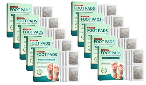 Image of TOWINO Foot patch (Pack of 100) Foot Pads For Weight Loss | Detox Foot Patches | Herbal Foot Patch | Natural Ingredients for Sleep Aid, Pain Relief, Toxin Removal with Bamboo Vinegar and Acupoint Micro-Massage Technology