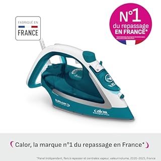 Calor Easygliss Plus Fer à repasser vapeur, 2500 W, Vapeur continue 40 g/min, Pressing 195 g/min, Semelle Durilium Airglide FV5719C0