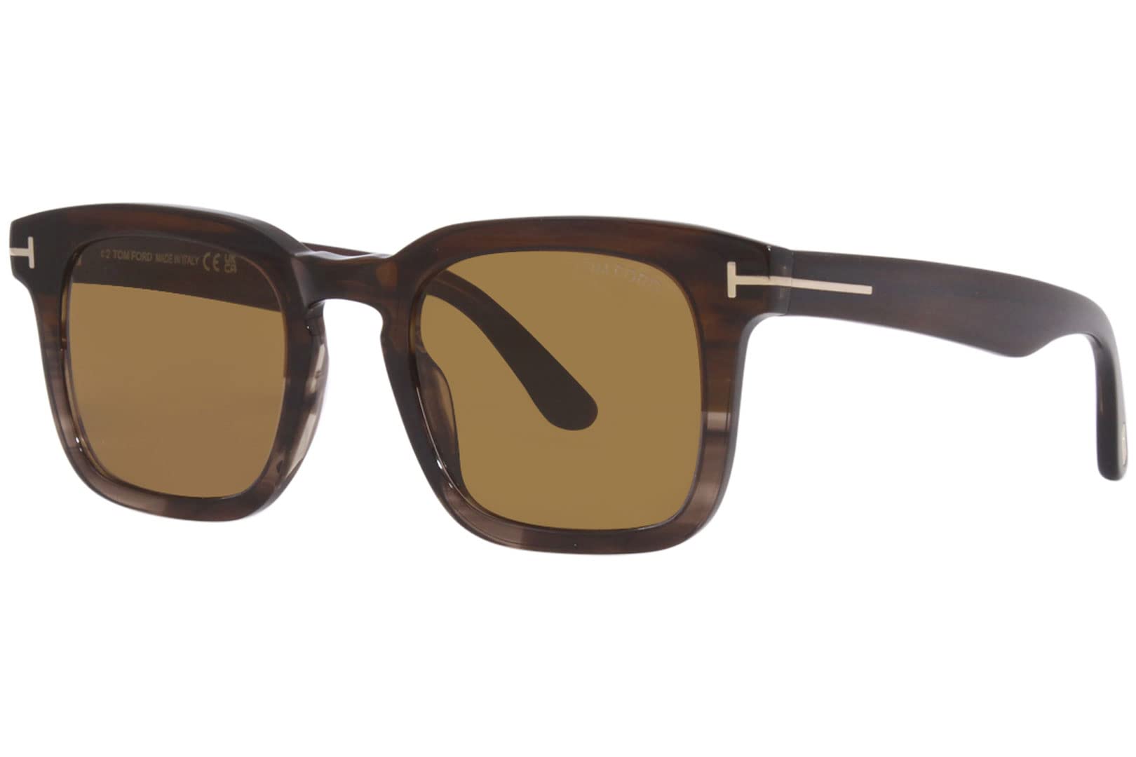 Sunglasses Tom Ford FT 0751 55E Dark Brown Fade To Light Striped Brown Vintage