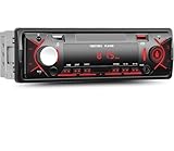 Car Radio Single Din Bluetooth Digital Car Stereo Receiver Hands-Free Calls Audio Multimedia System with 2 USB/AUX FM Radio USB Quick Charge MP3 Player