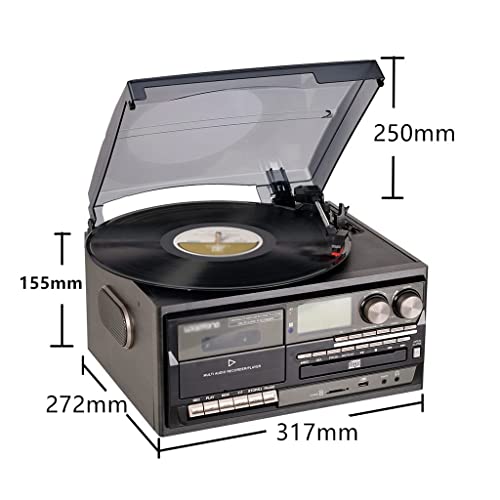 JRZTC Tourne-Disque Vinyle 3 Vitesses Platine Vinyle Vintage Compatible Bluetooth Lecteur CD et Cassette Haut-Parleur… - Les Beatles, Paul McCartney, John Lennon, RIngo Starr, George Harrison JRZTC Tourne-Disque Vinyle 3 Vitesses Platine Vinyle Vintage Compatible Bluetooth Lecteur CD et Cassette Haut-Parleur… – Image 3
