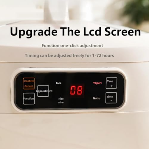 Proofer di Pasta elettrica 5L con Display LCD, Scatola di fermentazione di avviamento del Ritardo 12H per Yogurt, Pane e natto. Cottura programmabile del Timer programmabile dell'Acciaio Inossidabile