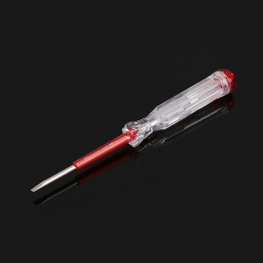 1pc Red Voltage Detector Pen,Professional 100-500V Pocket Pen Sensor Voltage Detector Tester Screwdriver Clip Tester Test Pen Electrical