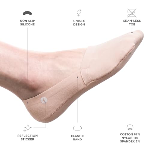 Image of Storm Empire No Show Socks 3 Pairs for Women and Men, Non Slip, Low Cut Liner, Invisible, Loafer, Sneaker, Flats, Boat Socks