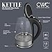 COOK WITH COLOR Electric Tea Kettle, 1.8L Cordless Hot Water Boiler, 1200W Rapid Boil, Auto Shutoff & Boil Dry Protection, BPA-Free, Sleek Countertop Design, Black