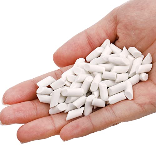 hiceeden 8 pounds rock tumbling filler media 1534 x 2534 reusable cylinder ceramic pellets non-abrasive for rock tumbler stone polisher