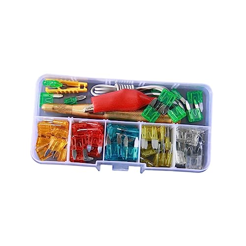 Kit de fusibles para automóvil, 60 piezas, 5-30 A, zinc y plástico, con probador miniatura 1