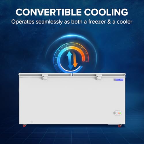 Image of Blue Star HT4-N575, 575 Liter Hard Top Double Door Deep Freezer (515 Liter, White, 4-star)