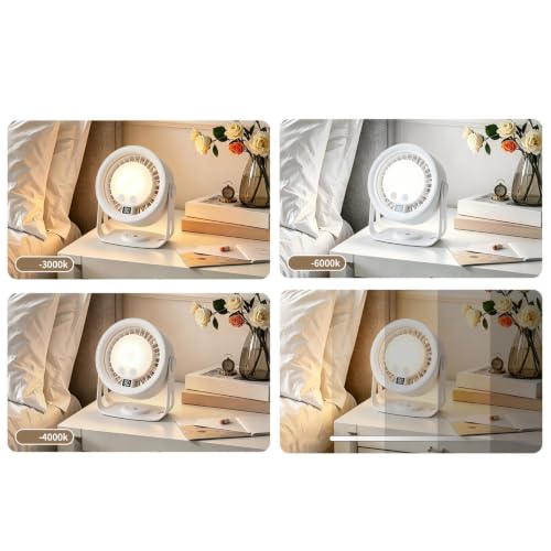 Ventilateur bureau multi vitesses avec lampe nuit USB et télécommande - 4