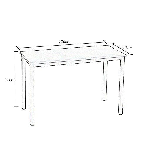 DlandHome Scrivania da Tavolo 120x60cm Compatta