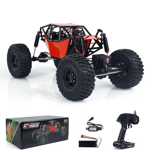 wheelfun RTR RC 1/10 8504R Off-Road Car 4 * 4 Remote Control Rock Crawler Electric Truck Top Speed 35 km/h 15KG Servo Metal Shock Absorber 2500mAh Lipo Hobby Model for Adult