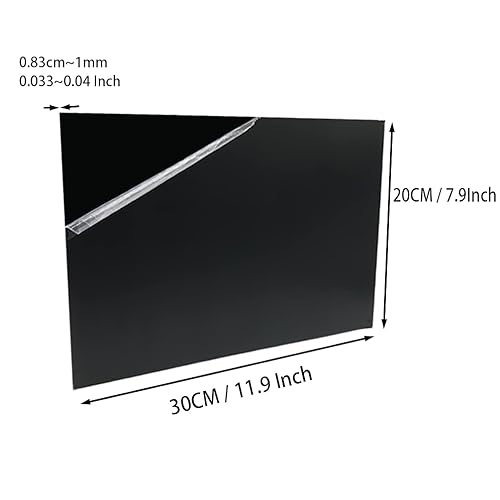 Vista 7 de 4 láminas acrílicas transparentes, 8 x 12 pulgadas, plexiglás acrílico transparente, Lucite, 0.04 pulgadas de grosor, para letreros, manualidades