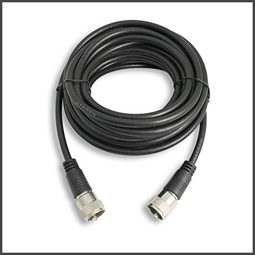 Coax Cable - Coaxial Cable Connector - Antenna Cable - RG8X Coax Connector - Coax Cable Connector - RG8X Coaxial Cable 25 Feet - UHF Antenna Cable - Male to Male Cable - 7.6 Meters - STEREN 205-725