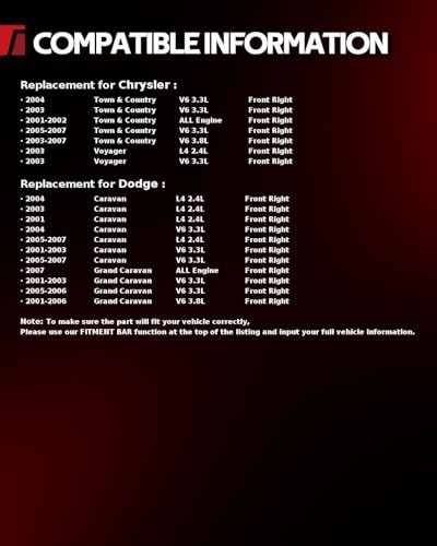 Image of Torchbeam Front Brake Caliper Right for Chrysler 2003-2007 Town & Country 3.8L, Dodge 2001-2003 2005-2006 Grand Caravan 3.3L, Front Right Caliper Replace # 18B4777