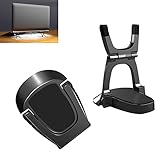 Hadefa パソコンスタンド折りたたみ式両面テープ固定持ち運び便利なデスクワークパソコン 角度調整 すたんど 貼り付け式 (黒1)