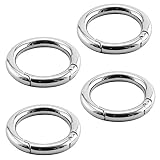 1 inch Spring O Ring Round Carabiner Snap Clip Hook Circle Keyring Buckle for Bags Purses Keychain Z