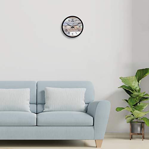 Image of Amazon Brand - Solimo 12-inch Wall Clock - Designer (Silent Movement, Black Frame)