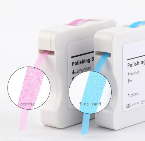 Image of Dental Polishing Strips Teeth Abrasive Finishing Strip Sanding Grinding Deep Teeth Cleaning, 4mm x 6M (Blue)