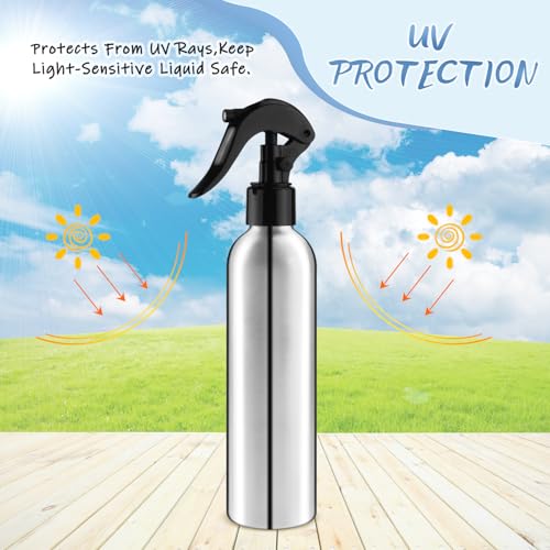 250ml/8 Oz Aluminum Spray Bottles,Empty Reusable Heavy Duty Mist Spray & Water Sprayer,Pressure Sprayer Spray Pump Bottles for Home Garden Plant Household Cleaning Solutions-Pack of 44