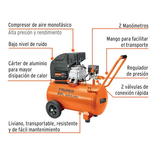Compresor de aire 50 litros 14 compresor de aire 50 litros marca TRUPER (2)