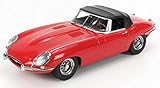 KK-SCALE 1/18 Jaguar E-Typ Spider 1-Serie Cabrio Soft Top Closed 1961 Rot KKDC180484