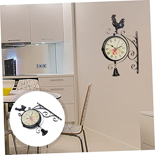 Horloge murale double face design unique Mobestech en fer forgé - 8