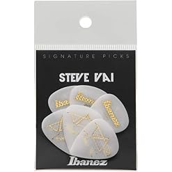 Ibanez B1000SVR-WH Lot de 6 médiators Signature Steve Vai, 1.0mm, Blanc - Les Beatles, Paul McCartney, John Lennon, RIngo Starr, George Harrison Ibanez B1000SVR-WH Lot de 6 médiators Signature Steve Vai, 1.0mm, Blanc – Image 4