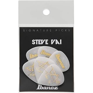 Ibanez B1000SVR-WH Lot de 6 médiators Signature Steve Vai, 1.0mm, Blanc - Les Beatles, Paul McCartney, John Lennon, RIngo Starr, George Harrison Ibanez B1000SVR-WH Lot de 6 médiators Signature Steve Vai, 1.0mm, Blanc – Image 4