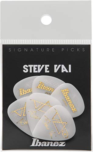 Ibanez B1000SVR-WH Lot de 6 médiators Signature Steve Vai, 1.0mm, Blanc - Les Beatles, Paul McCartney, John Lennon, RIngo Starr, George Harrison Ibanez B1000SVR-WH Lot de 6 médiators Signature Steve Vai, 1.0mm, Blanc – Image 5