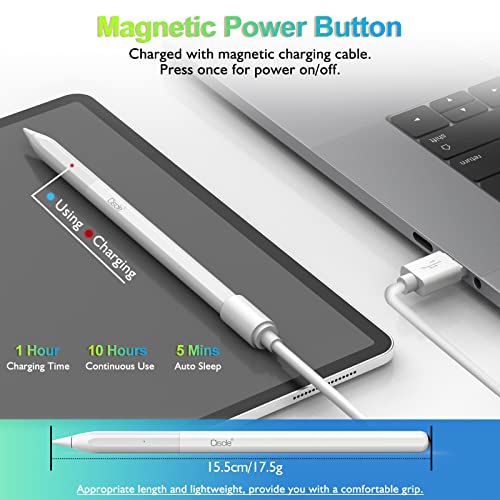 Image of Ciscle Stylus Pencil Compatible for Apple iPad, Stylus Pen for iPad with Palm Rejection, Tilt, Magnetic Function High Precision for iPad 6th-8th /iPad Pro 11''& 12.9'' /iPad Mini 5th /iPad Air 3rd 4th