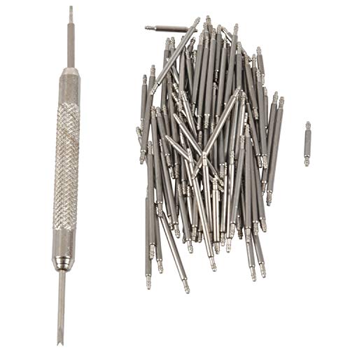 Lodokdre 108Pcs 8-25Mm Bracelet De Montre en Acier Inoxydable avec Barre De Ressort À Barreaux Suppresseur Nouvel Argent Cover