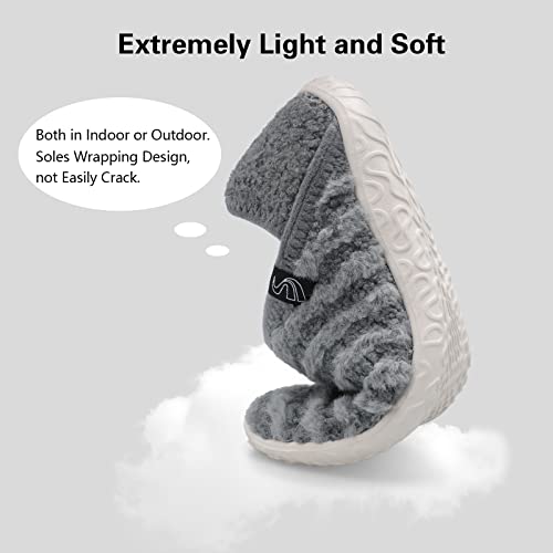 Image of Spesoul Fuzzy House Slippers for Women Men Indoor Closed Back Lightweight Cozy Faux Furry Lining Barefoot House Shoes Slipper Socks for Bedroom Home Office Yoga Outdoor Walking Shoes